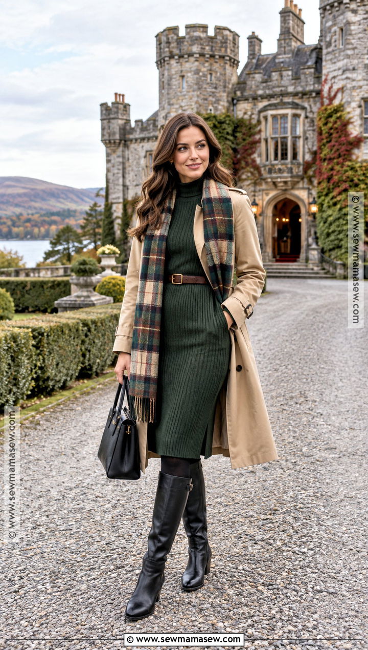 Knit Dress And Knee High Boots Ireland Outfit - 15 Ireland Travel Outfits October