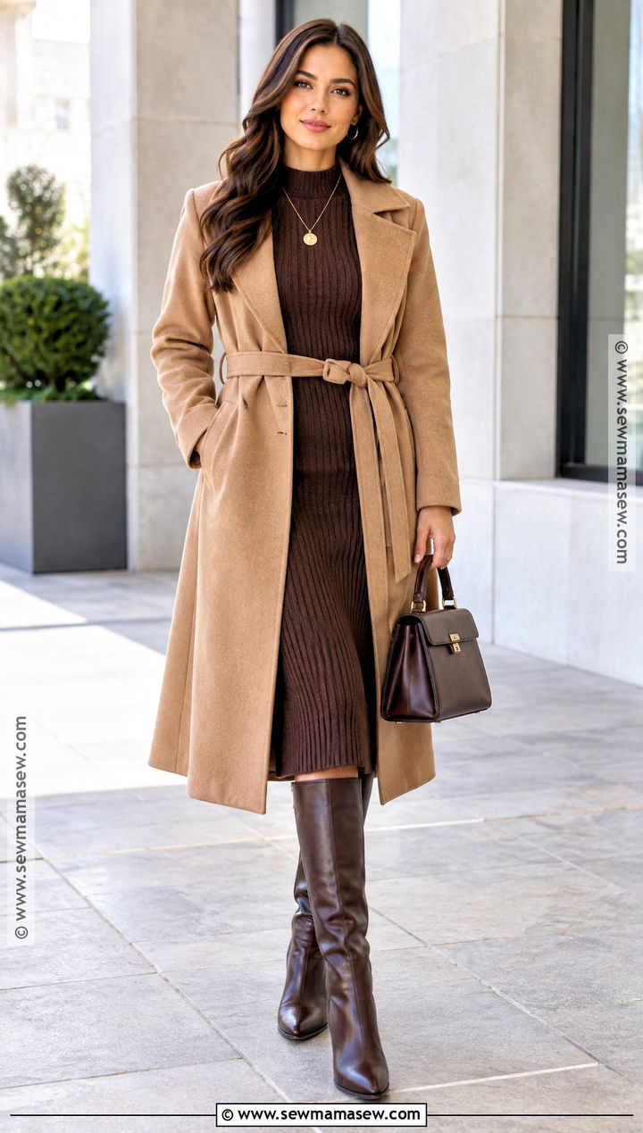 Knit Dress and Knee High Boots Outfit - 15 2026 fall winter outfits