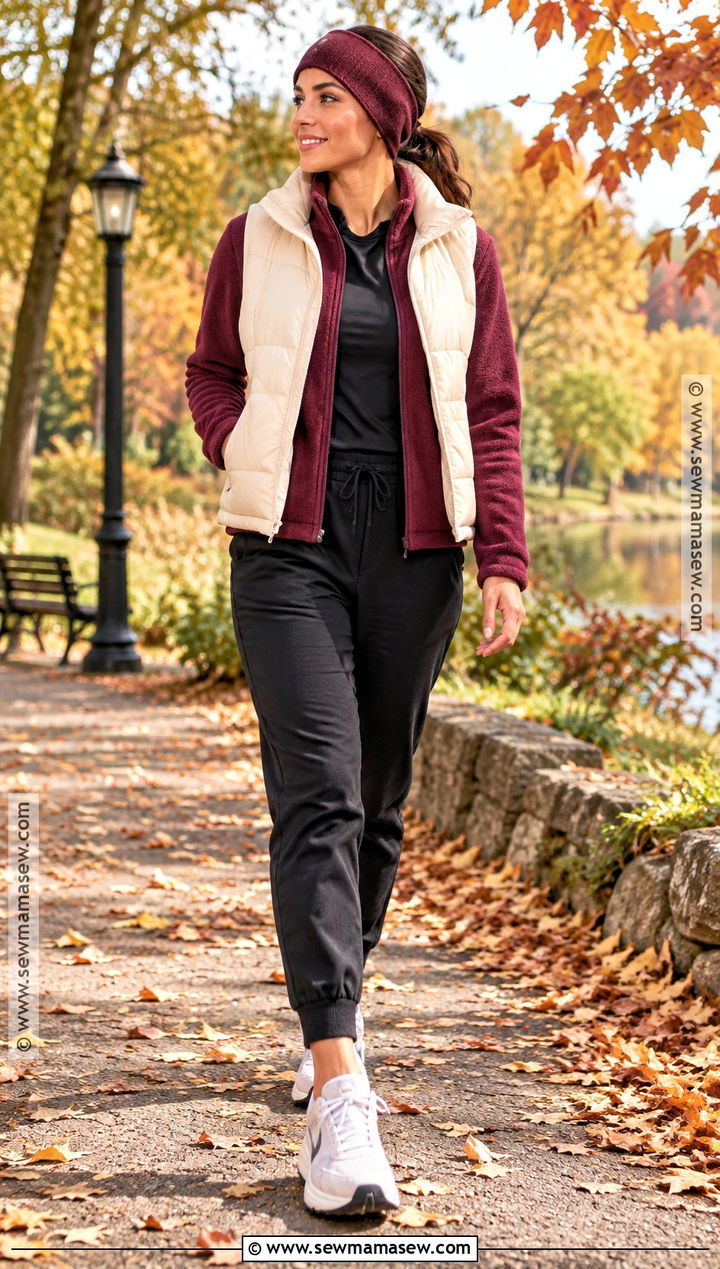Knit Headband With Fleece Jacket Outfit - 15 cozy accessories for fall and winter
