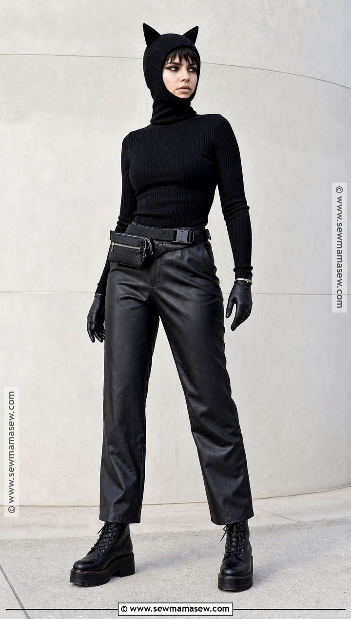 Knit Mask Cat Woman Costume - 40 cat woman halloween costume ideas