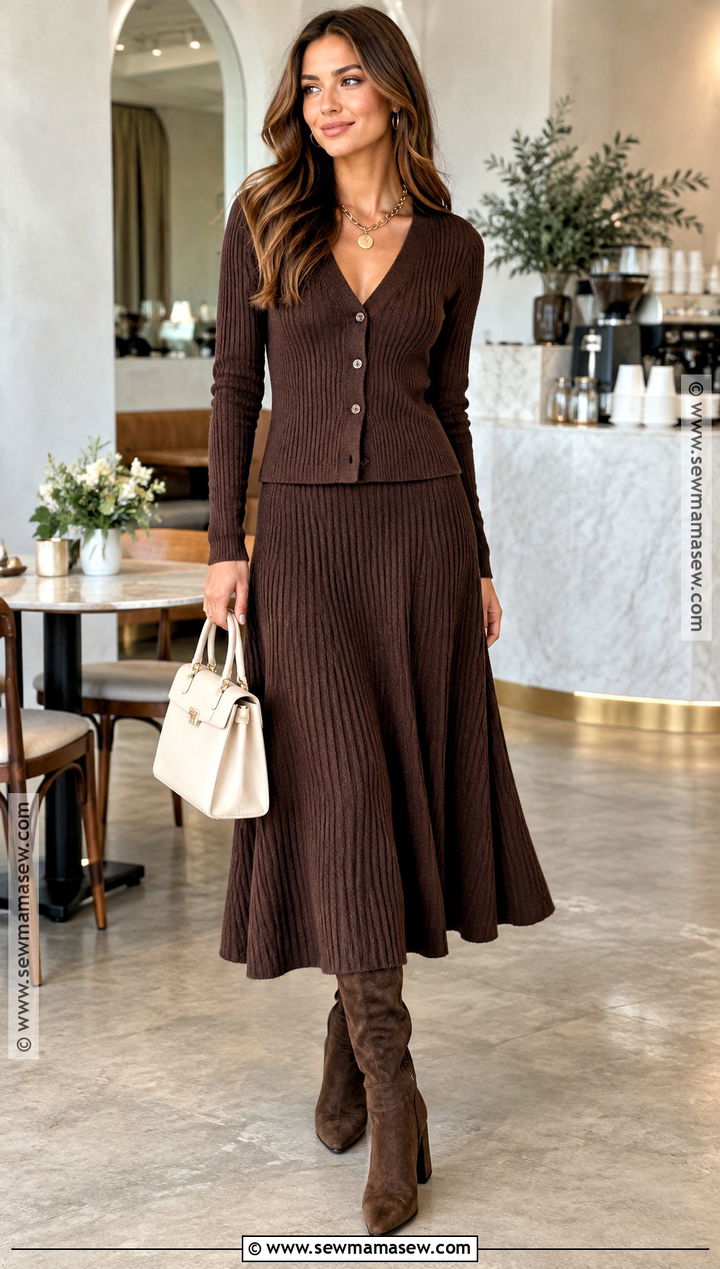 Knit Matching Set Birthday Outfit - 15 fall birthday outfit ideas for women