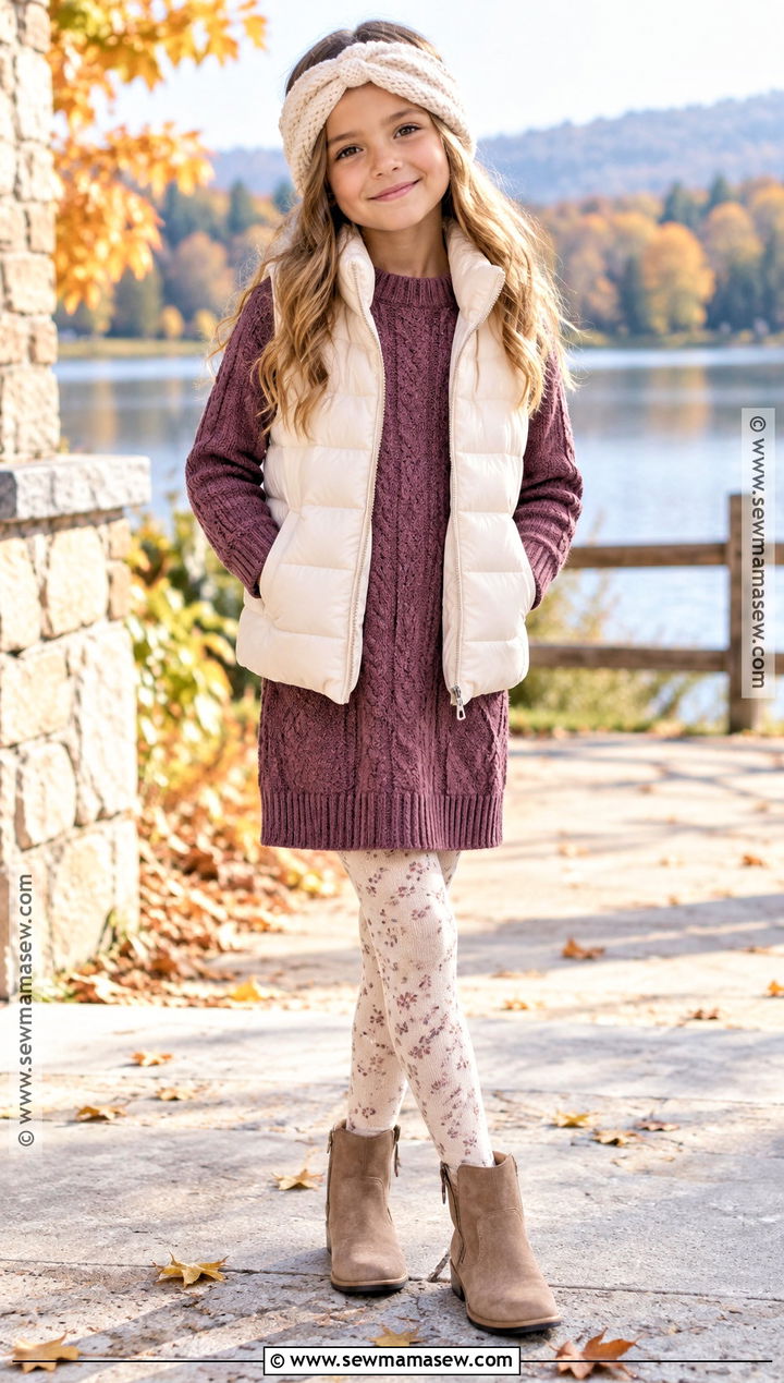 Knit Sweater Autumn Dress - 15 girls autumn dresses