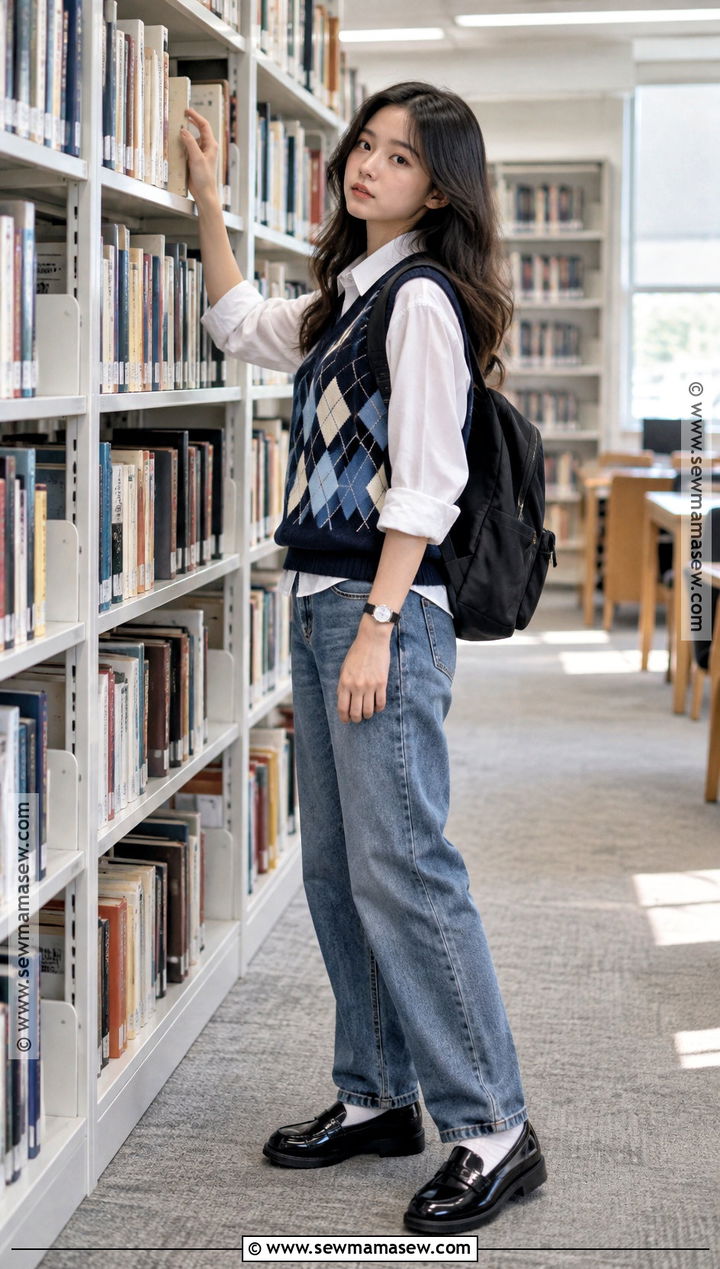 Knit Vest And Button Down High School Outfit - 25 back to school fits highschool