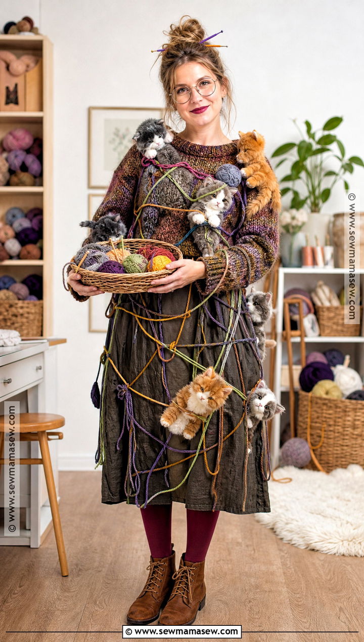 Knitting Crazy Cat Lady Costume - 35 crazy cat lady costume ideas