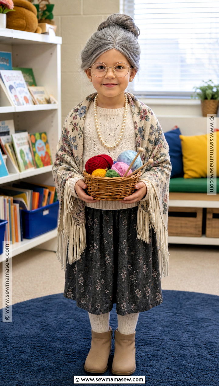 Knitting Grandma 100th Day Costume - 40 100th day of school dress up ideas