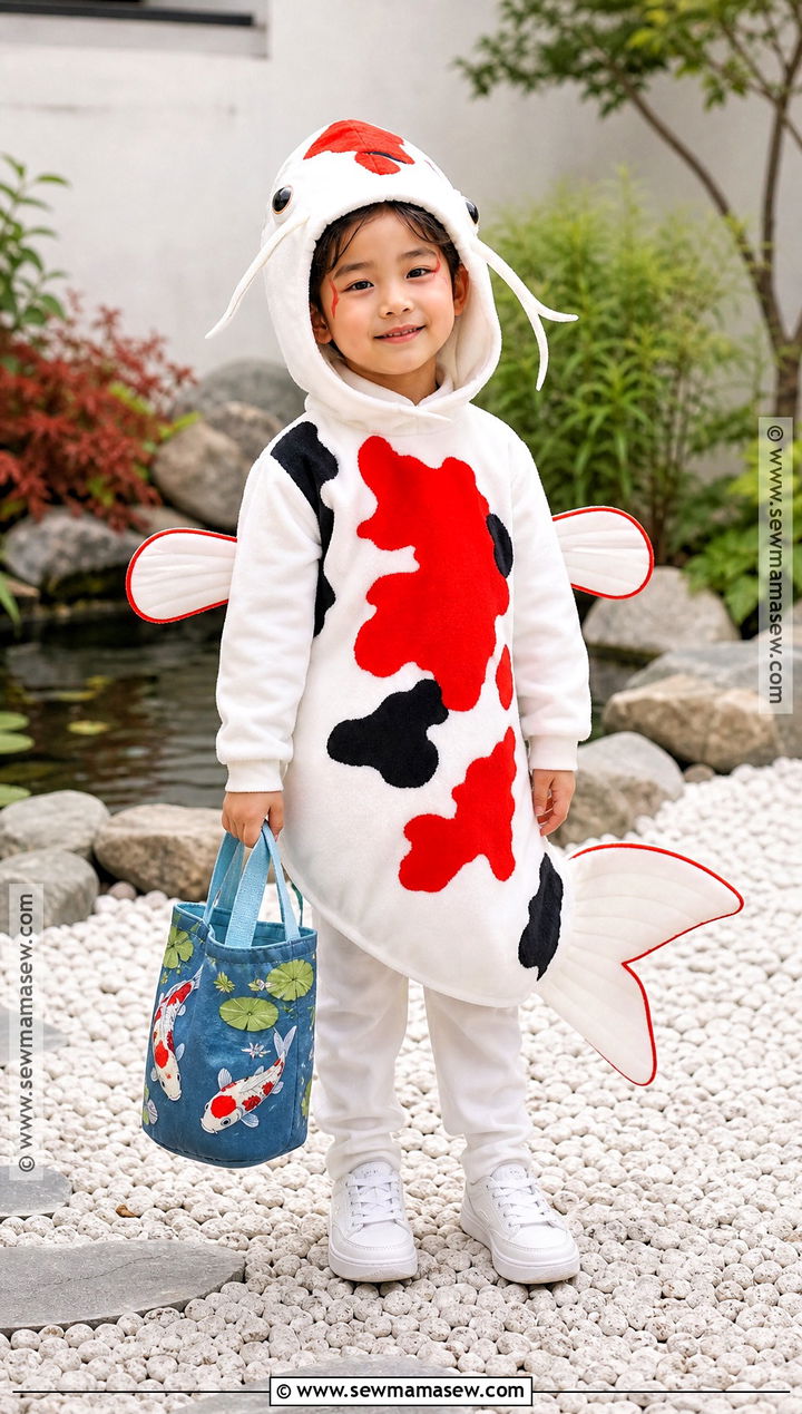 Koi Fish Costume With Red Markings - 30 fish costume ideas for kids