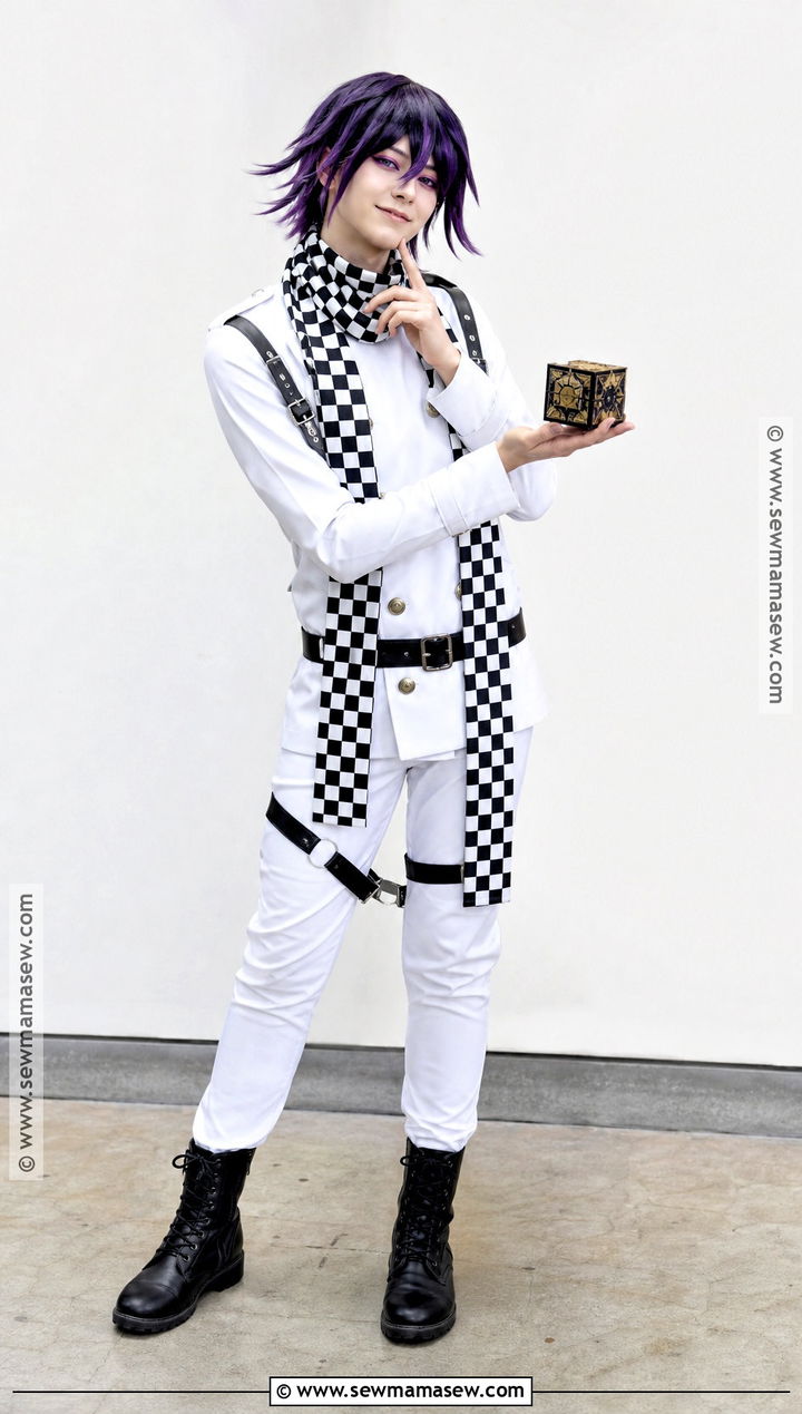 Kokichi Oma Cosplay With Checkered Scarf - 35 danganronpa cosplay ideas