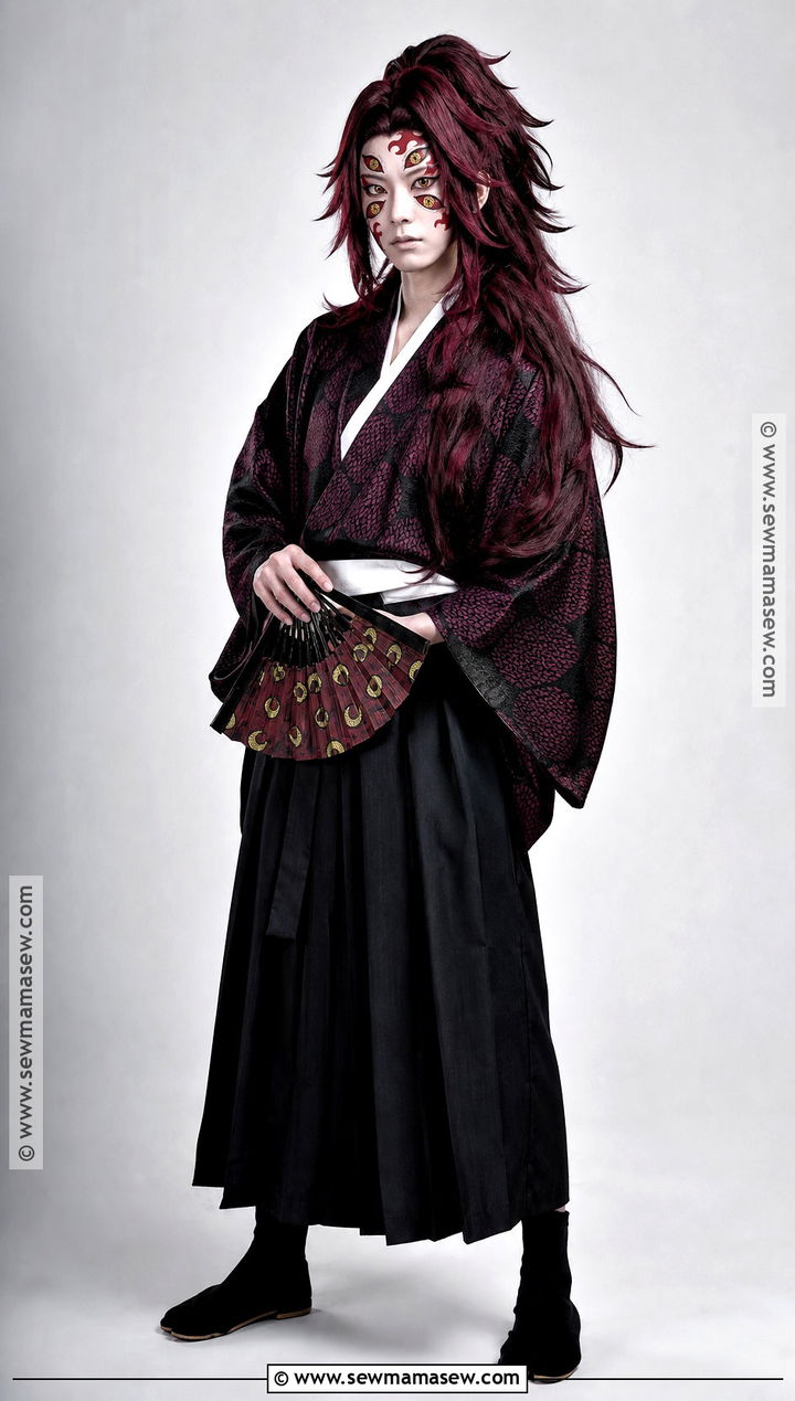 Kokushibo Cosplay With Six Eye Makeup - 30 kokushibo cosplay ideas
