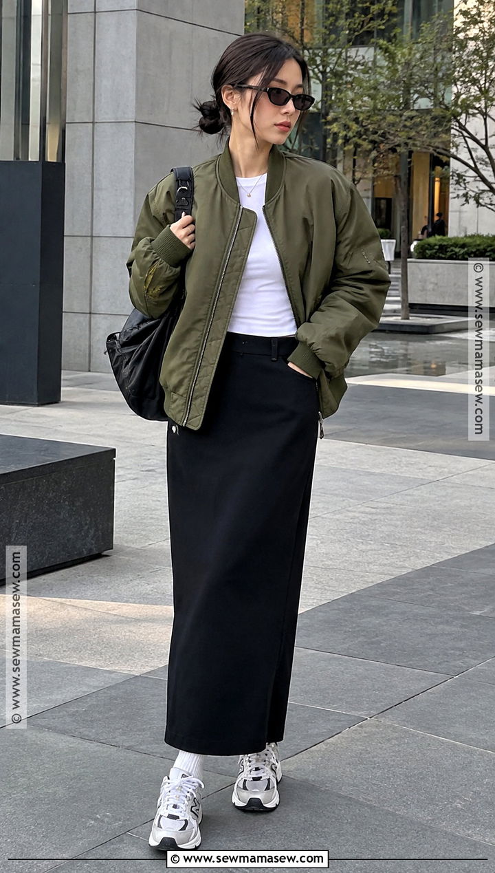 Korean Autumn Bomber Jacket Outfit - 20 Korean Autumn Fashion Ideas
