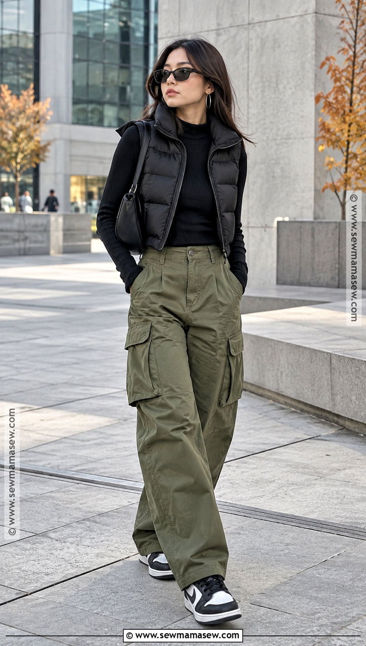 Korean Autumn Cargo Pants Outfit - 20 korean autumn outfits