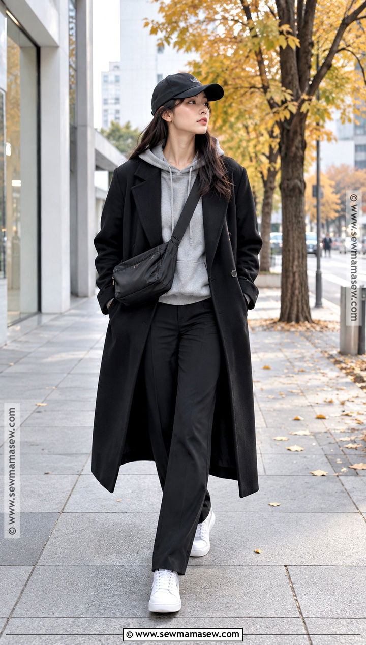 Korean Autumn Hoodie And Wool Coat Outfit - 25 Autumn Outfits In Korea