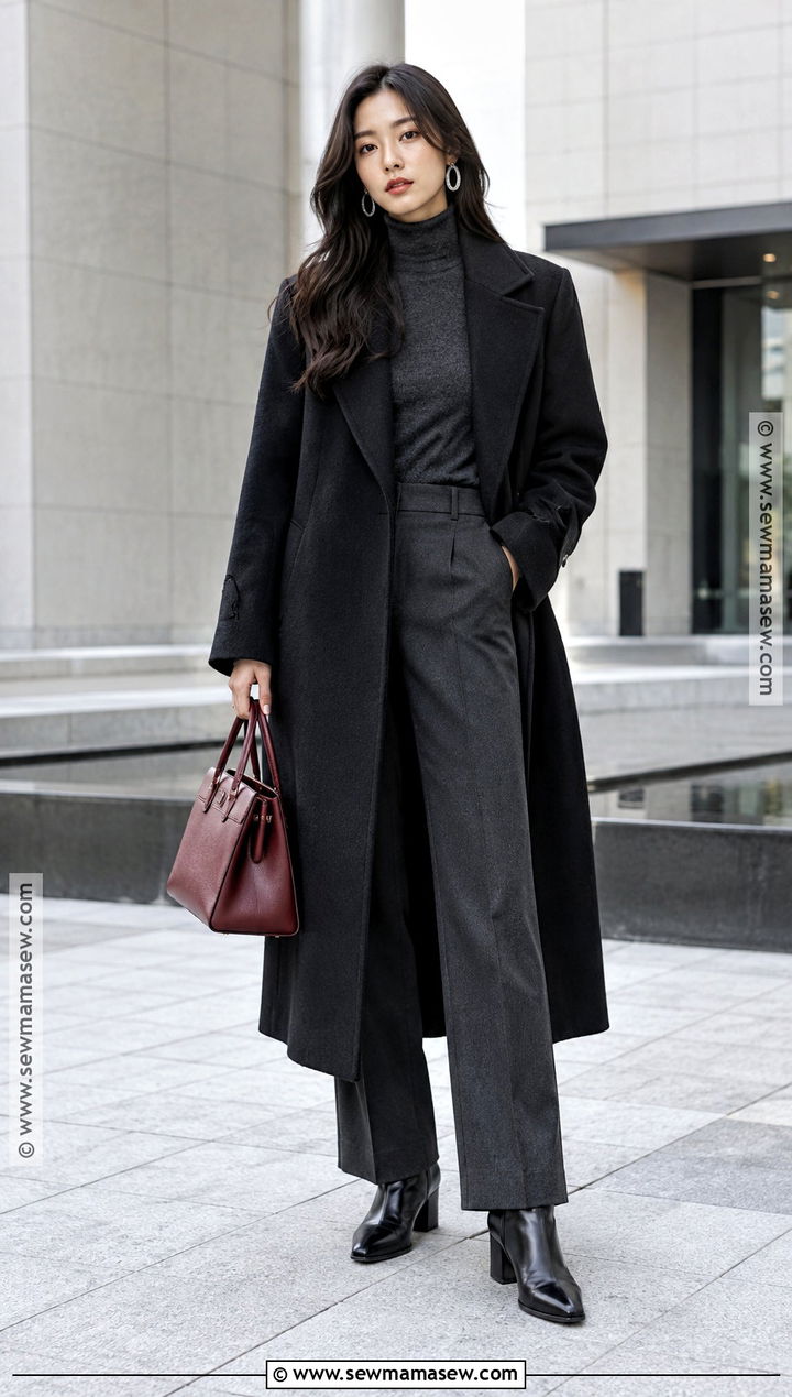 Korean Autumn Long Coat Outfit - 20 Korean Autumn Fashion Ideas