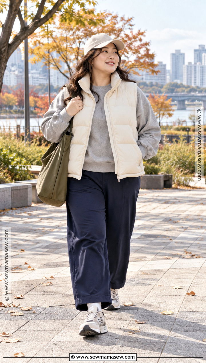 Korean Autumn Puffer Vest Outfit - 20 korean autumn outfits