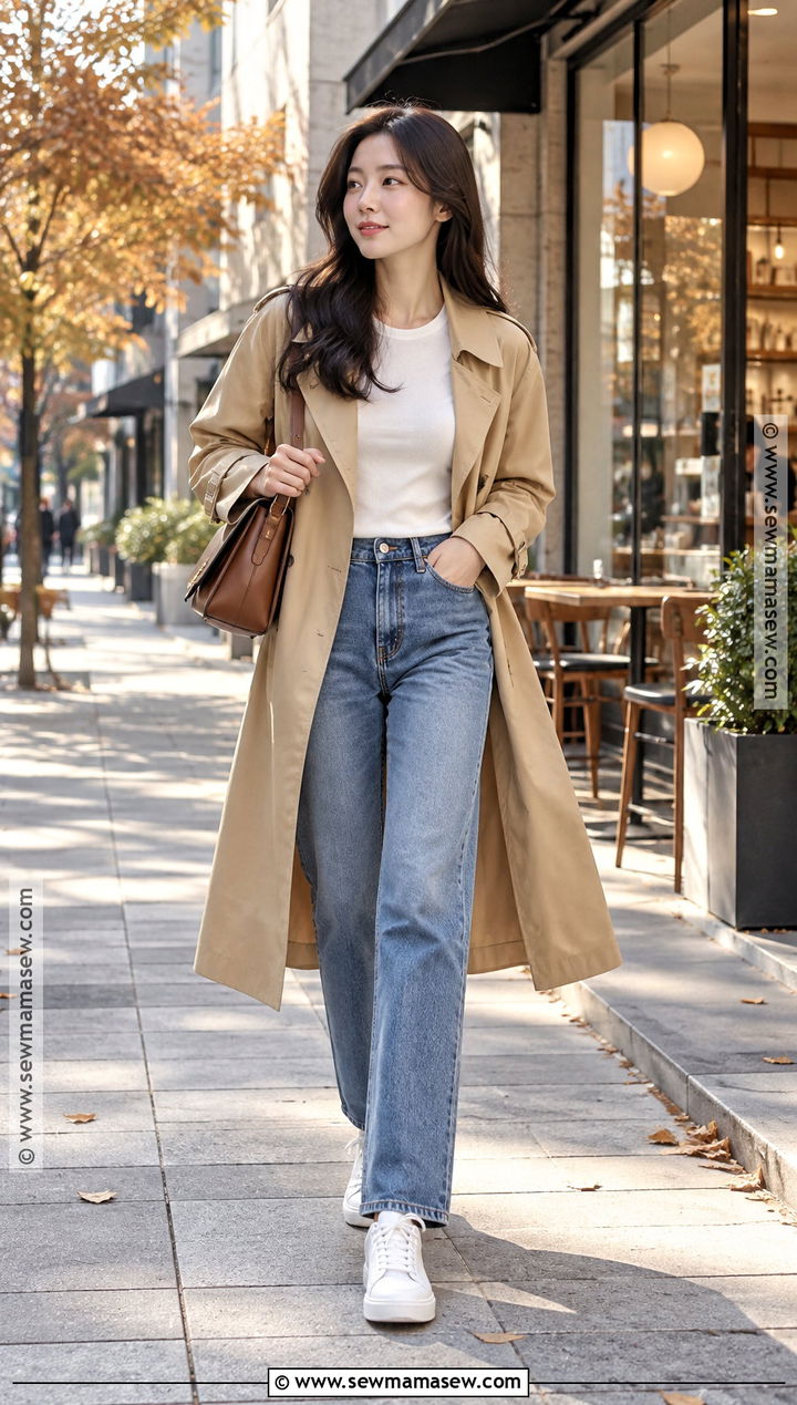 Korean Autumn Trench Coat And Jeans Outfit - 25 Autumn Outfits In Korea