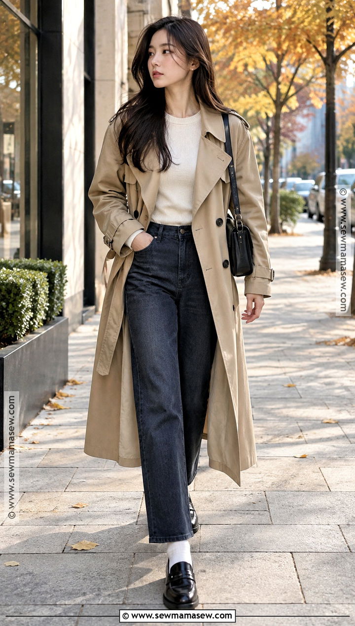 Korean Autumn Trench Coat Outfit - 20 Korean Autumn Fashion Ideas