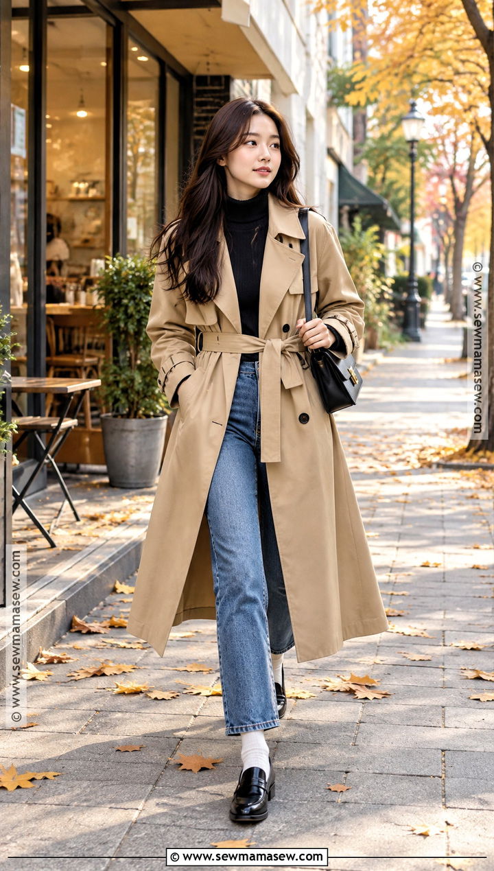 Korean Autumn Trench Coat Outfit - 20 korean autumn outfits