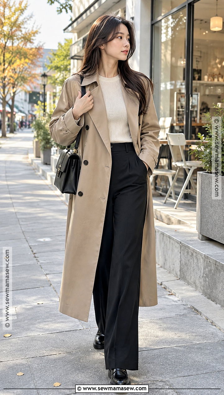 Korean Autumn Trench Coat Outfit - 15 south korea ootd autumn ideas