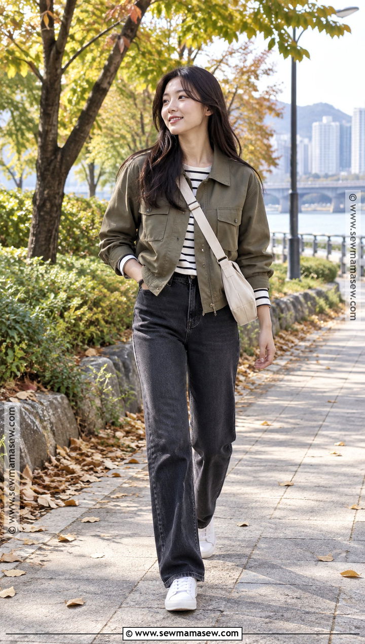 Korean Autumn Utility Jacket And Denim Outfit - 25 Autumn Outfits In Korea
