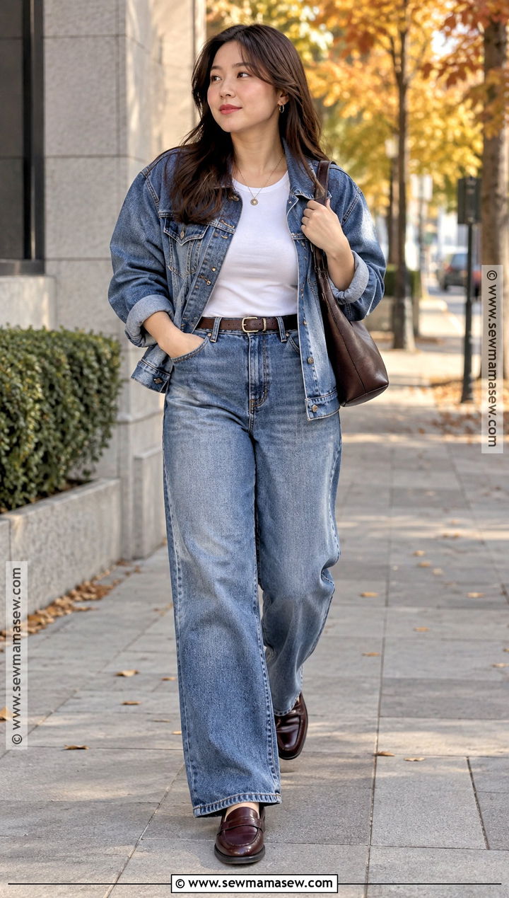 Korean Denim On Denim Outfit - 15 Korean Fall Style Ideas