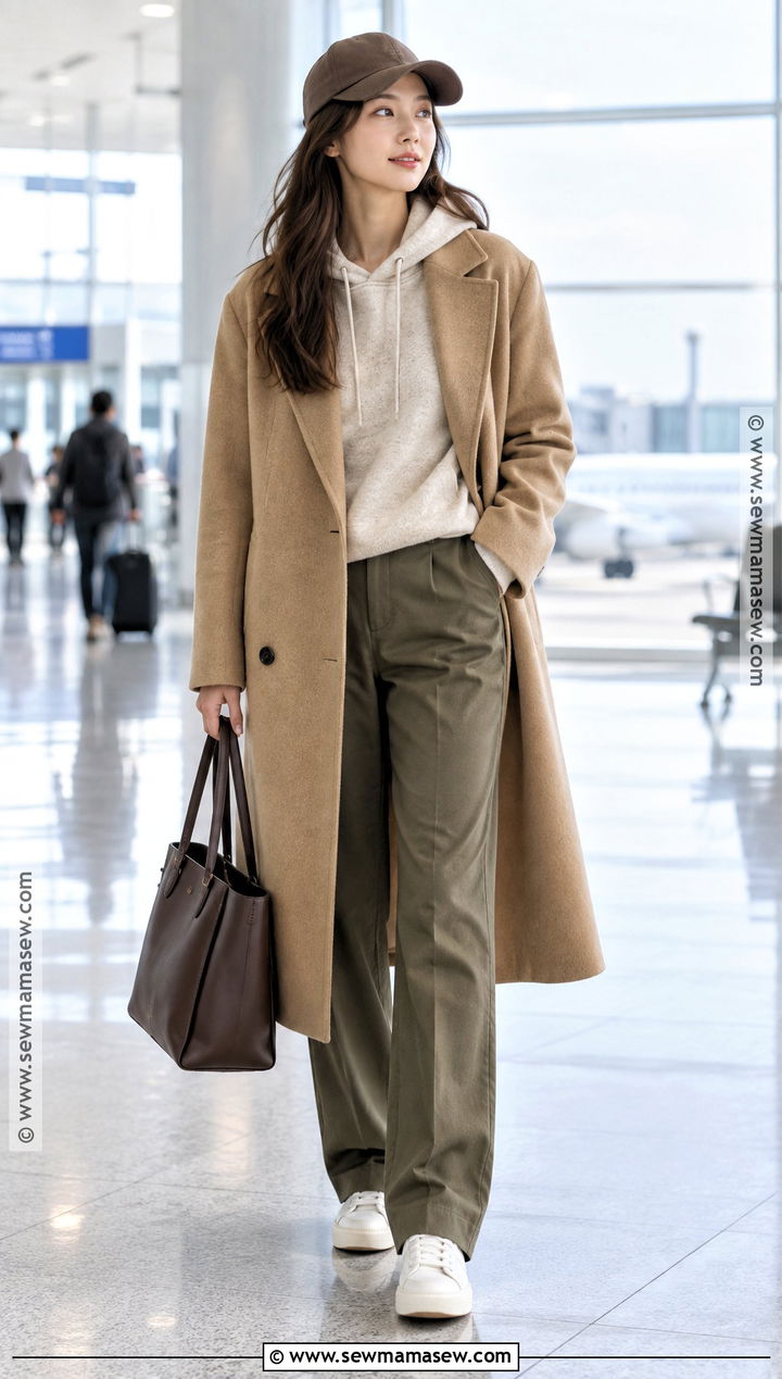 Korean Hoodie And Tailored Coat Outfit - 15 Soft Autumn Outfits Korean