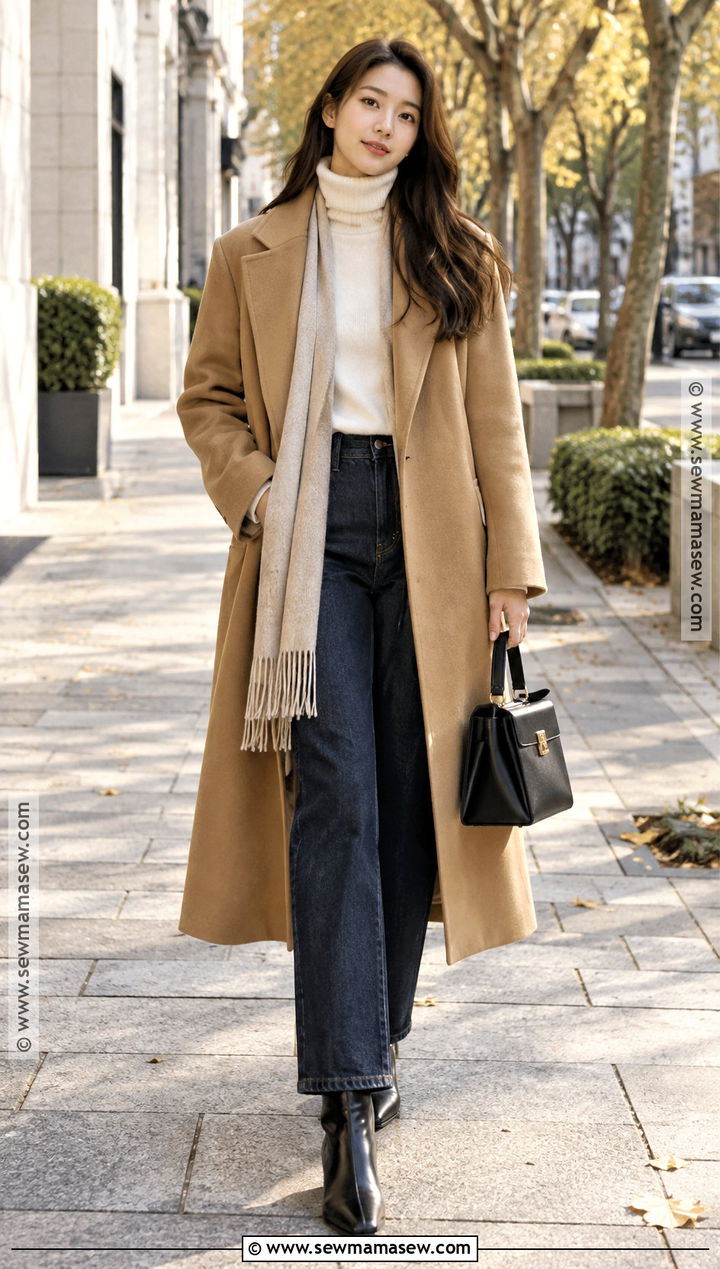 Korean Long Coat And Jeans Outfit - 15 Fall Korean Outfits Seoul