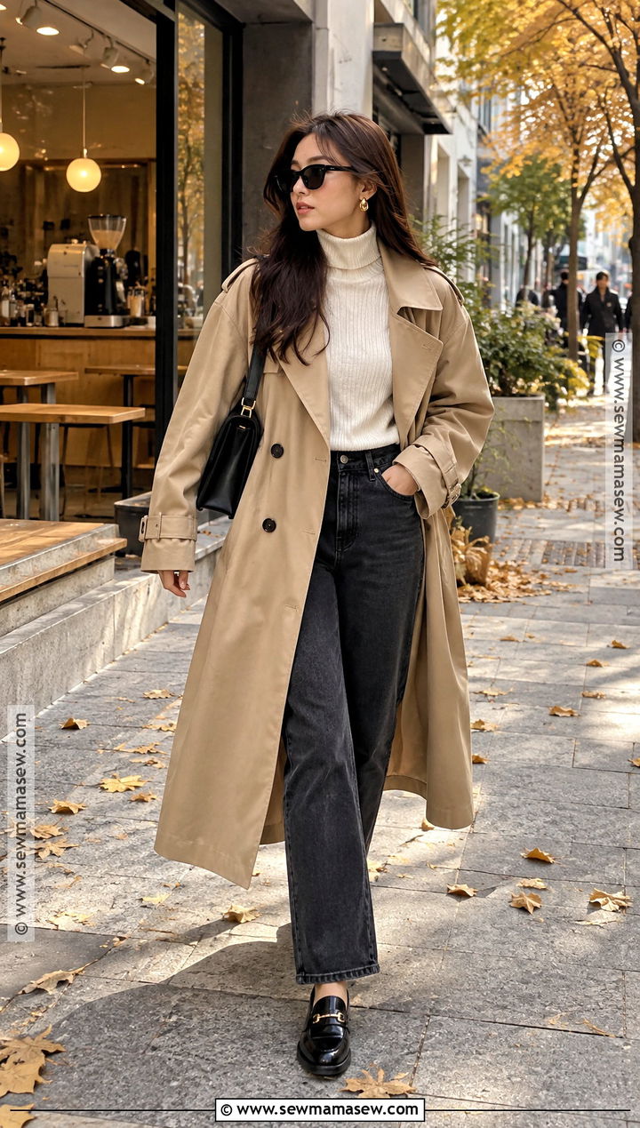 Korean Trench Coat Outfit - 15 Fall Korean Outfits Seoul