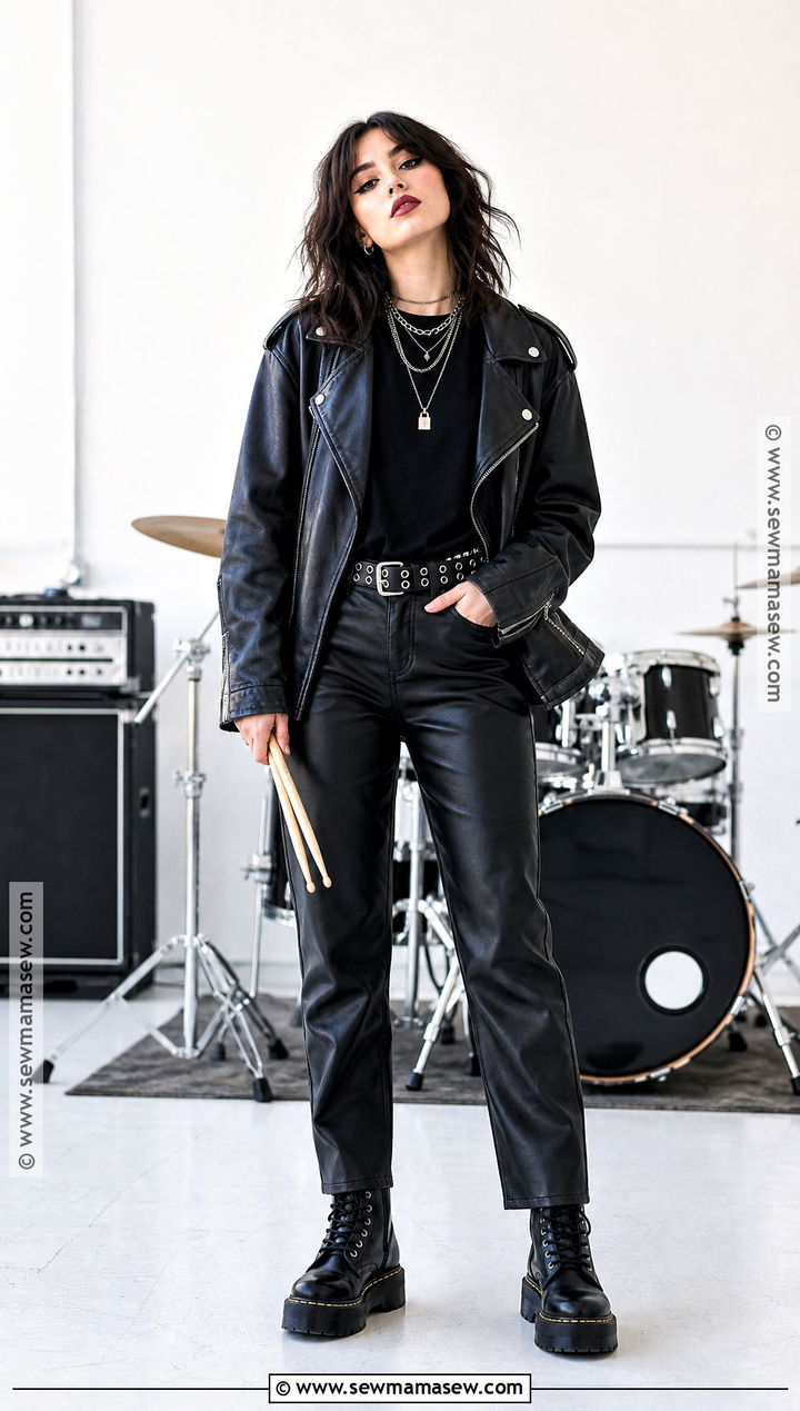 Kourtney Kardashian Punk Rock Costume - 30 kardashian halloween costume ideas