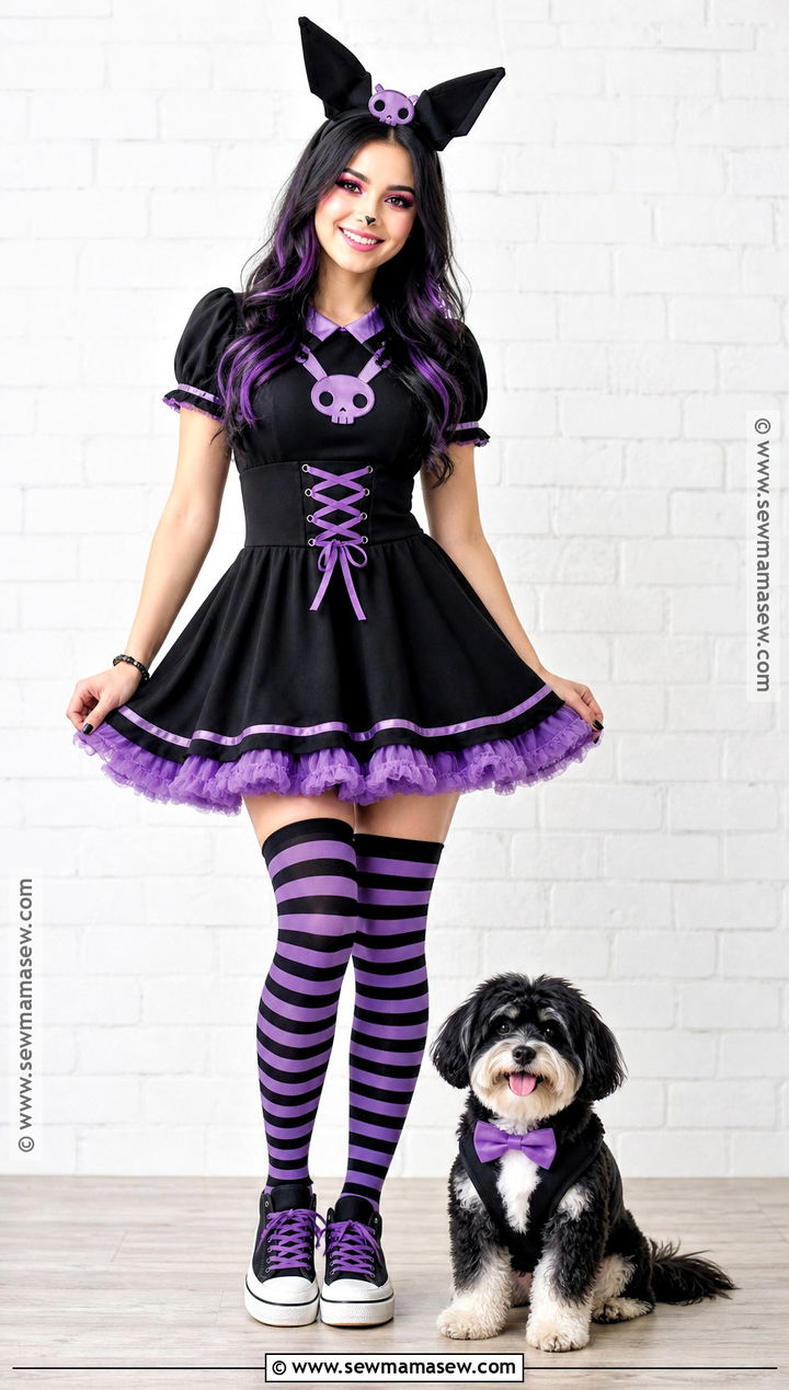 Kuromi Pet Costume With Matching Owner - 40 kuromi costume ideas