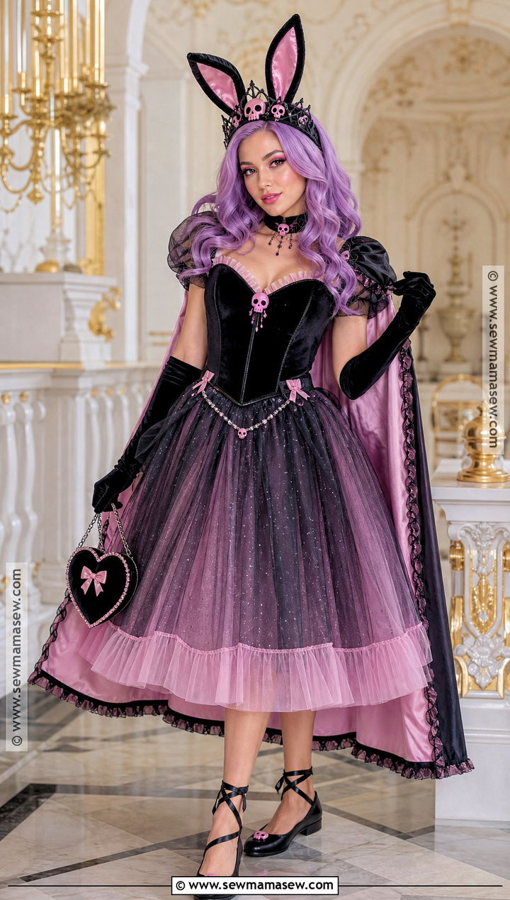 Kuromi Princess Costume With Black Tiara - 40 kuromi costume ideas