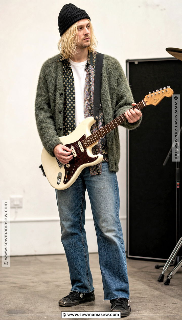 Kurt Cobain Black Beanie Costume - 30 kurt cobain costume ideas