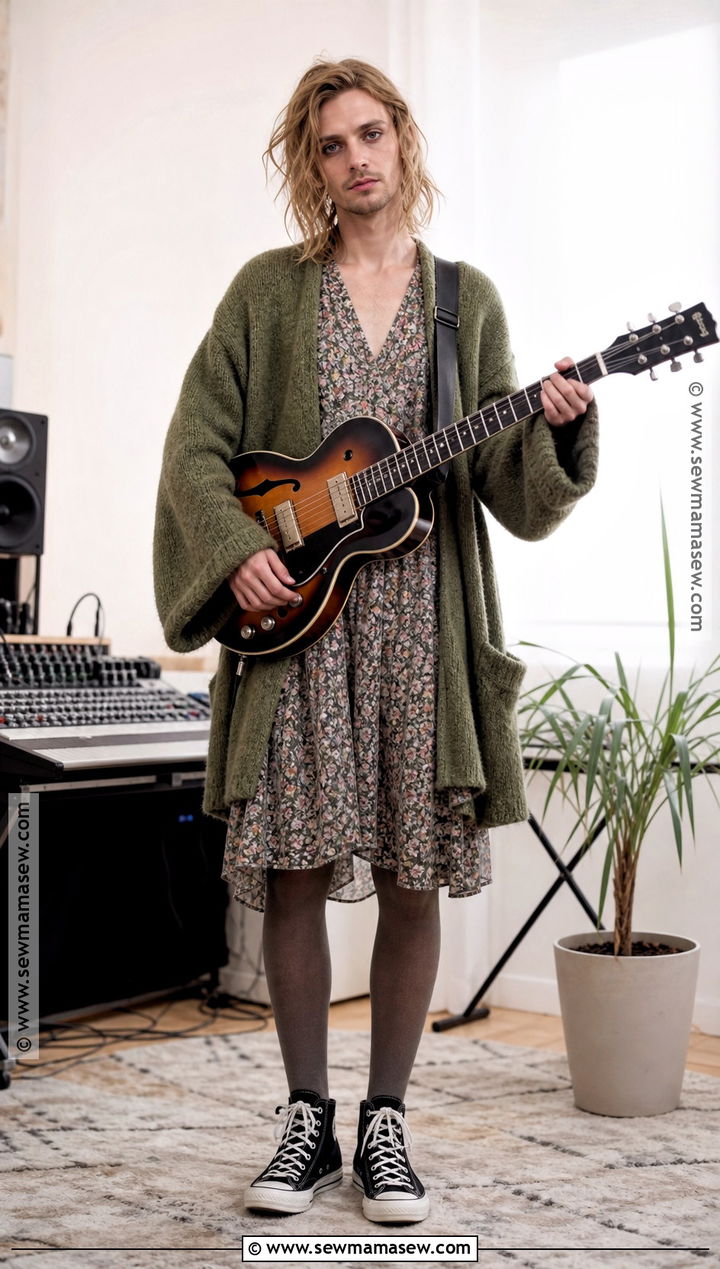 Kurt Cobain Floral Dress Costume - 30 kurt cobain costume ideas