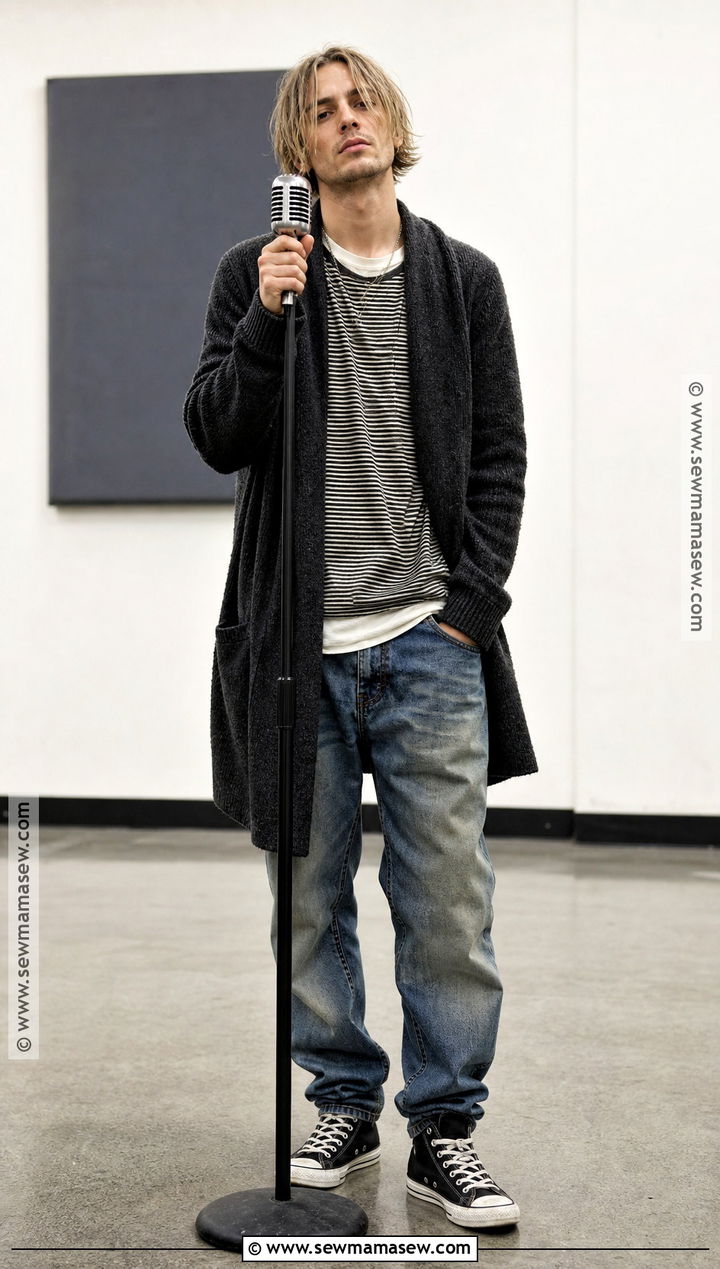 Kurt Cobain Gray Cardigan Costume - 30 kurt cobain costume ideas
