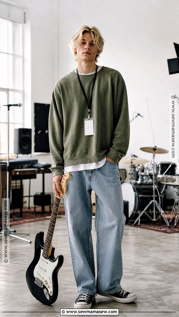 Kurt Cobain Green Sweater Costume - 30 kurt cobain costume ideas