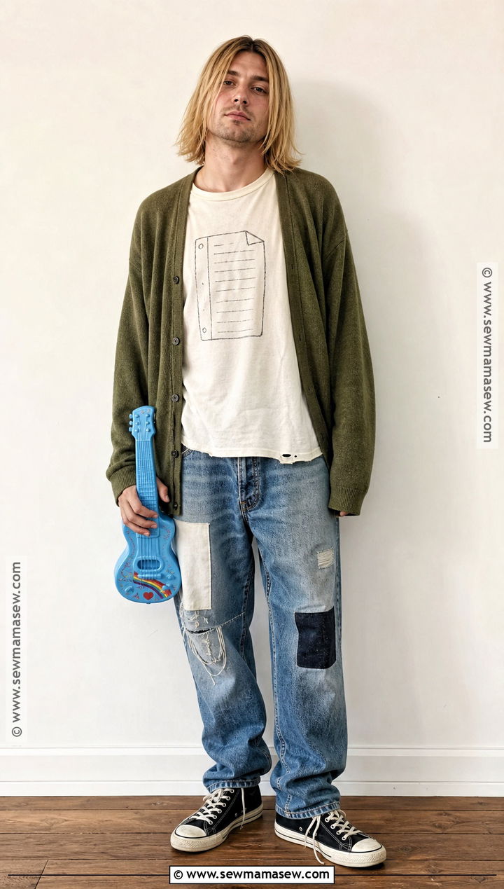 Kurt Cobain White T Shirt Costume - 30 kurt cobain costume ideas