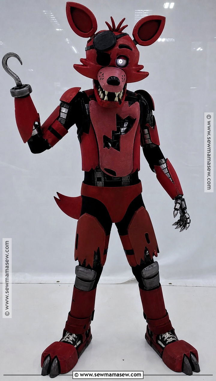 LED Eye Withered Foxy Cosplay - 30 withered foxy cosplay ideas