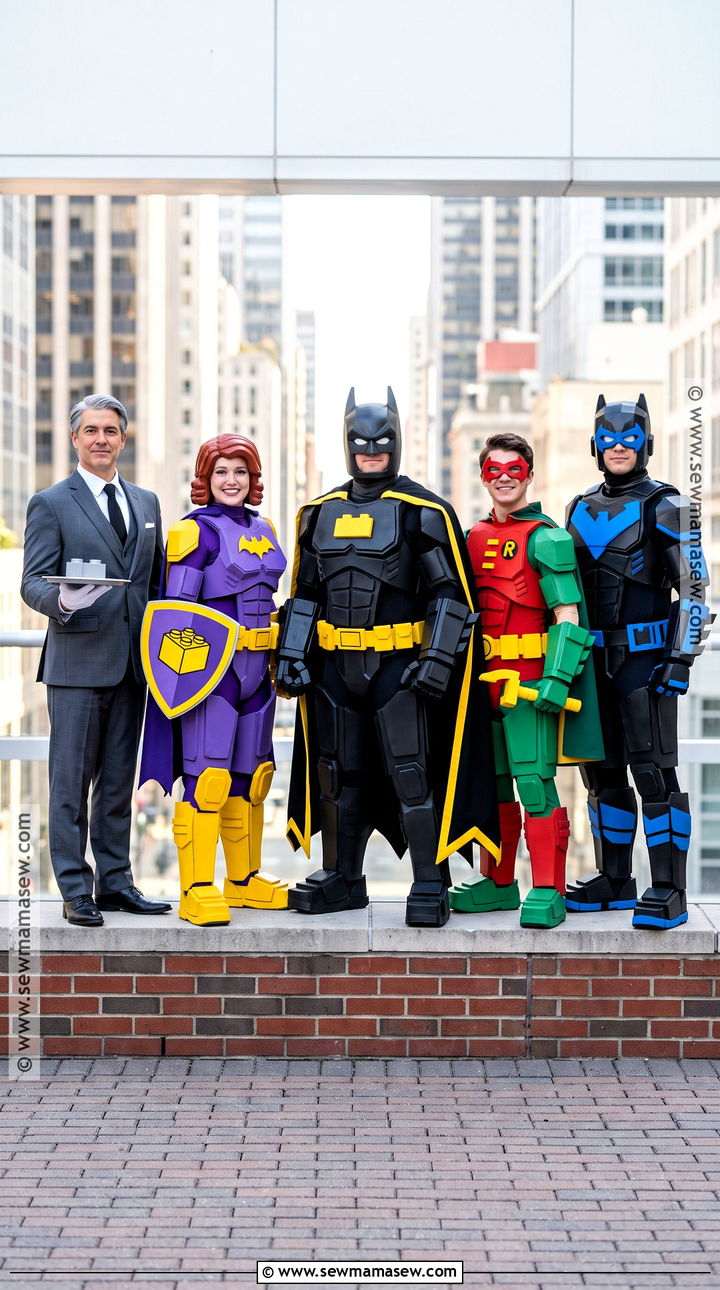 LEGO Bat Family Group Costume - 30 lego batman costume ideas