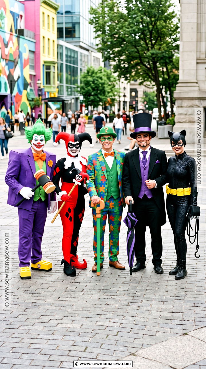 LEGO Batman Villains Group Costume - 30 lego batman costume ideas