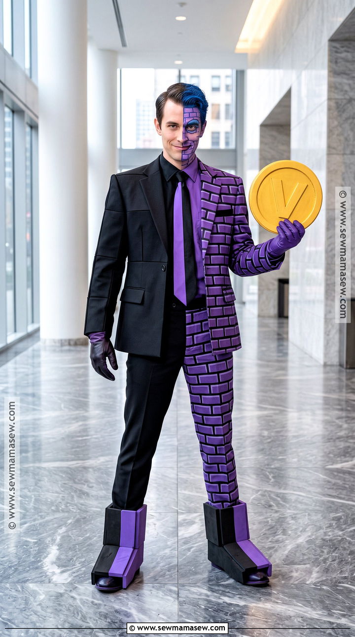 LEGO Two Face Costume - 30 lego batman costume ideas