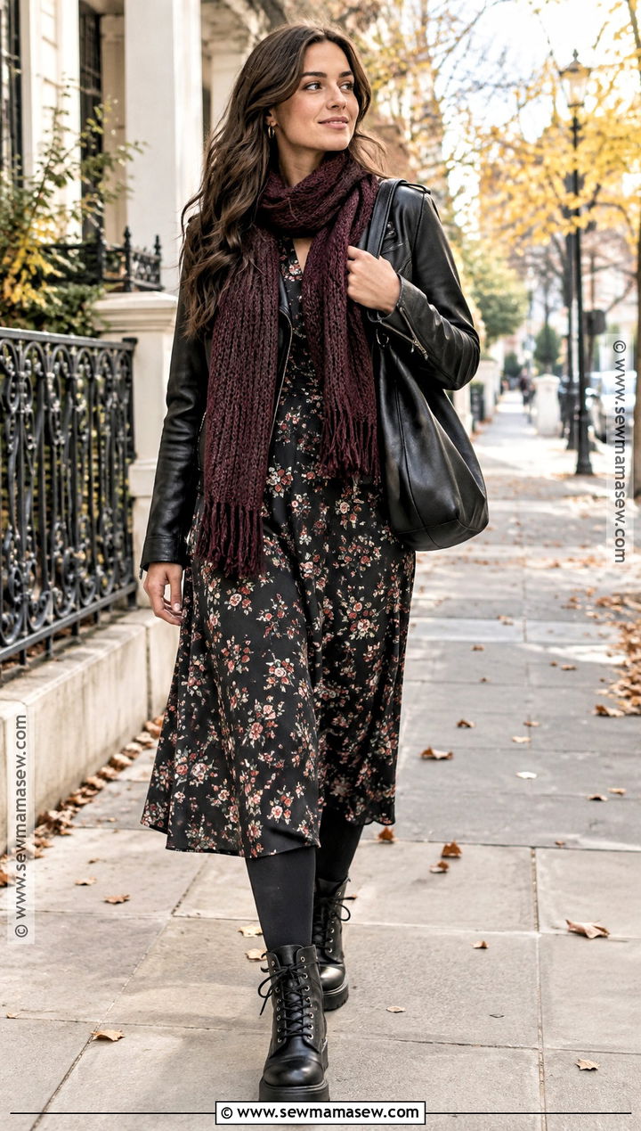 Lace Up Boots With Floral Midi Dress - 15 Accessories Fall Winter 2026