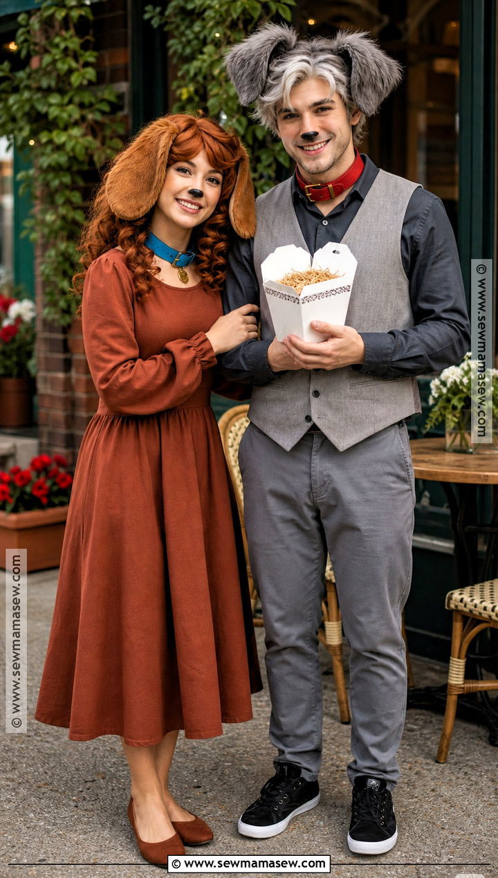Lady And The Tramp Couple Costume - 30 Disney Halloween Costumes for Couples