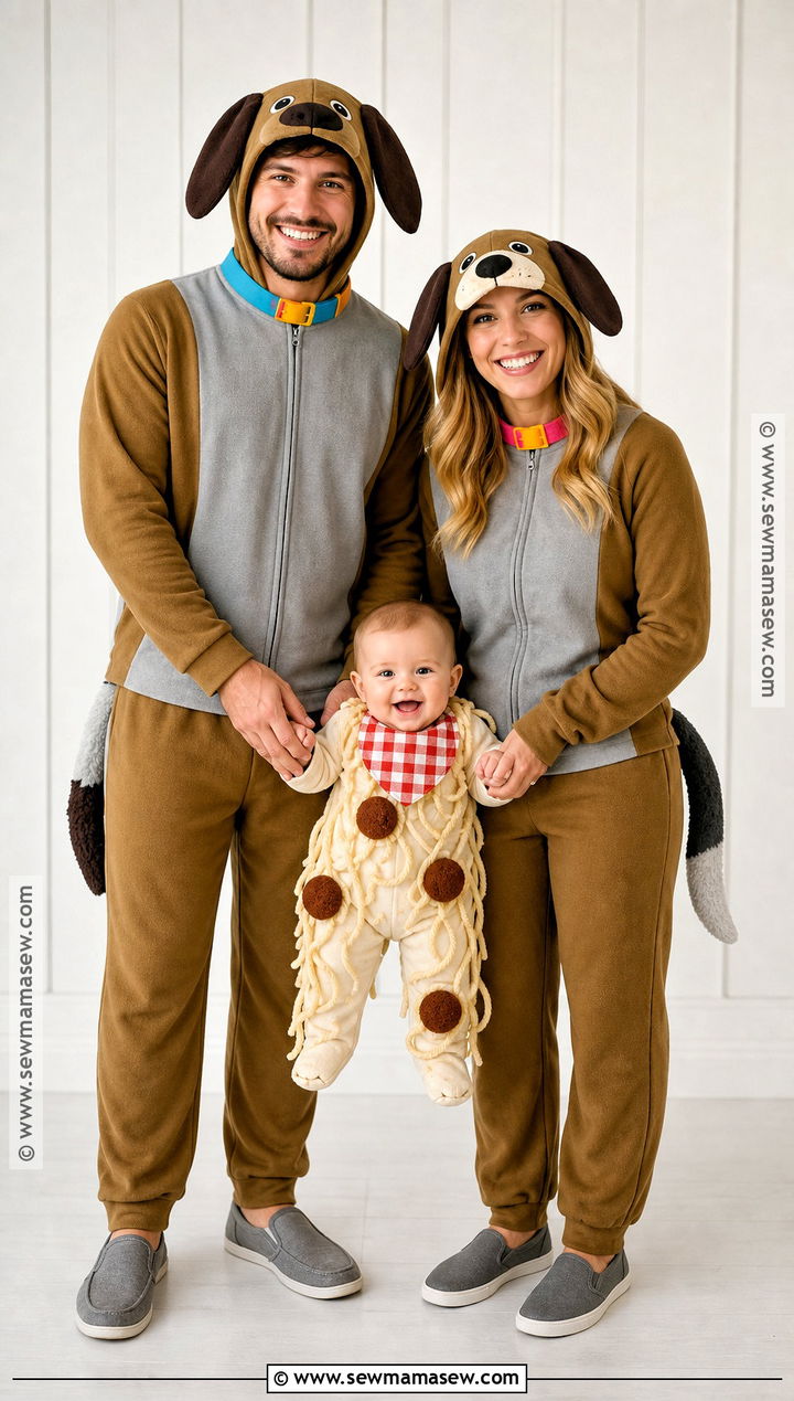Lady And Tramp Family Costume With Baby - 35 lady and the tramp costume ideas