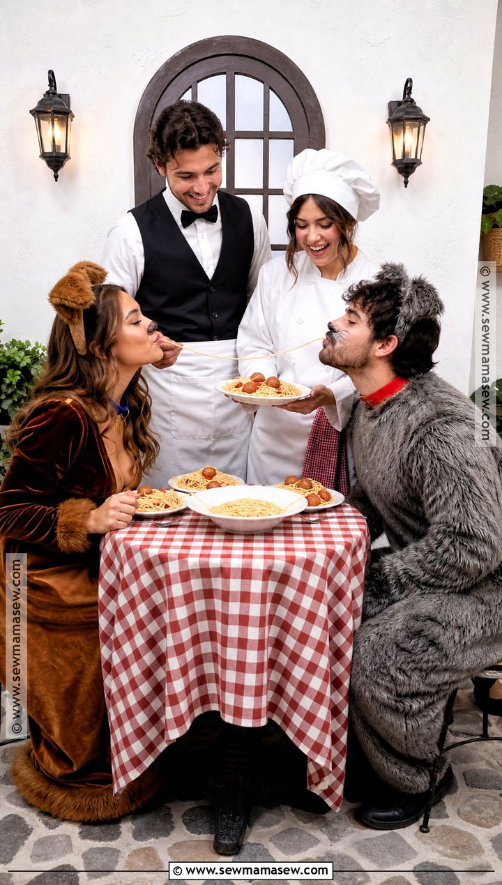 Lady And Tramp Spaghetti Dinner Group Costume - 35 lady and the tramp costume ideas