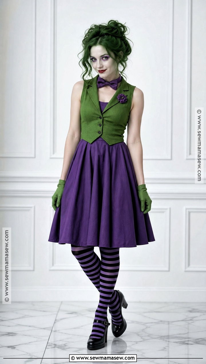 Lady Joker Costume With Purple Dress - 35 lady joker costume ideas