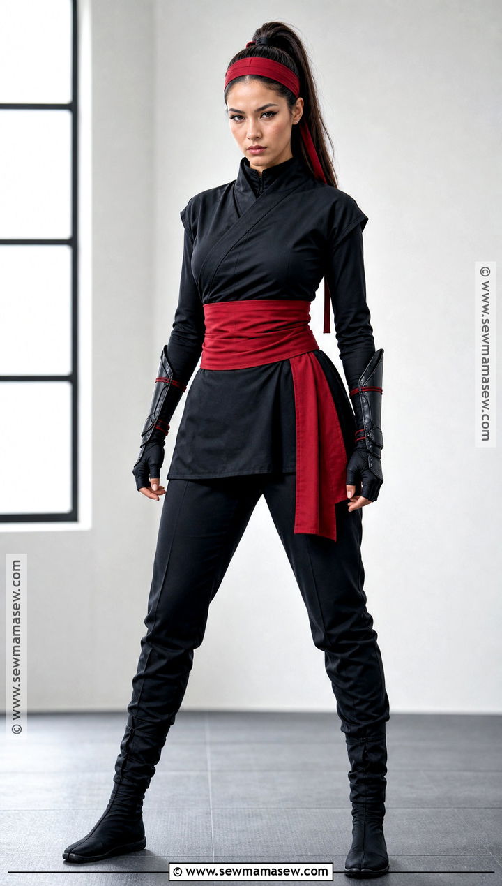 Lady Shiva Costume With Red Sash - 30 batman female costume ideas