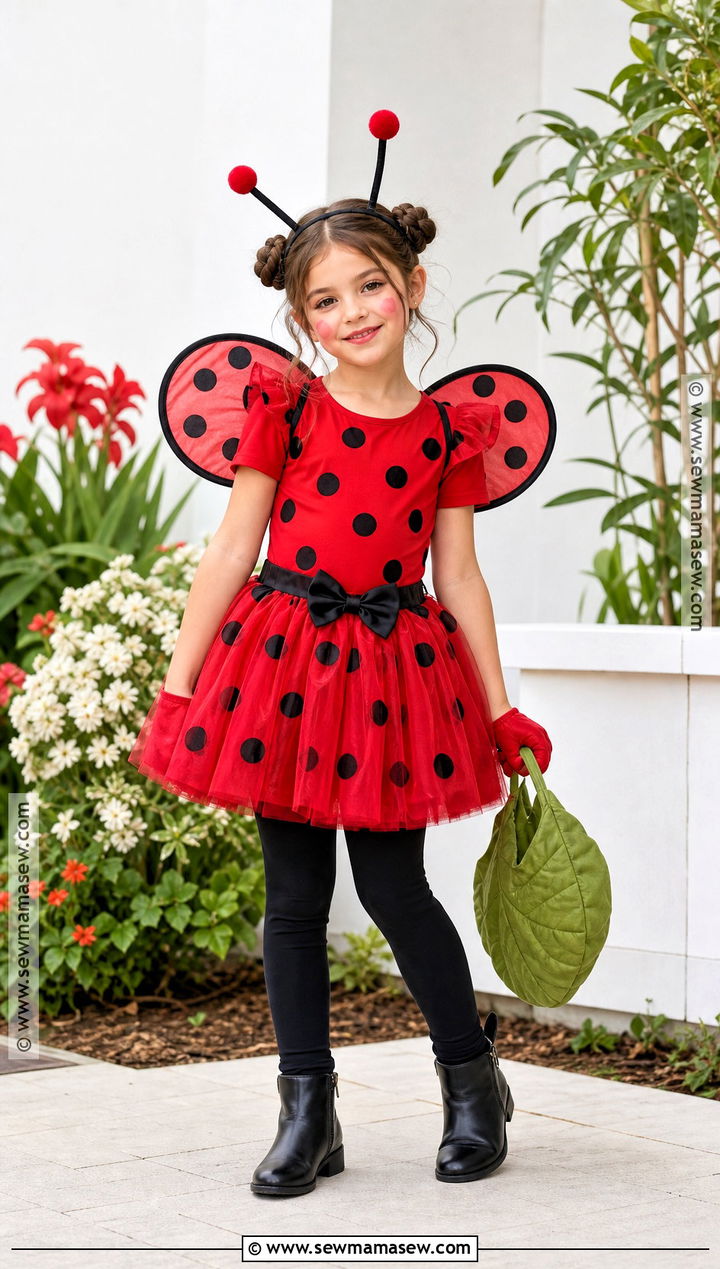 Ladybug Costume With Polka Dot Cape - 30 costume ideas for girls