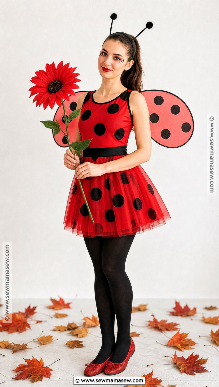 Ladybug Costume With Polka Dot Wings - 50 cute halloween costumes