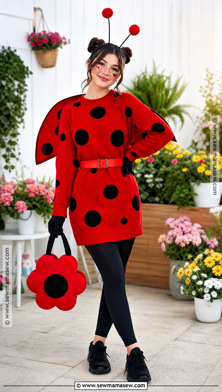 Ladybug Costume With Red Cape - 40 good halloween costumes