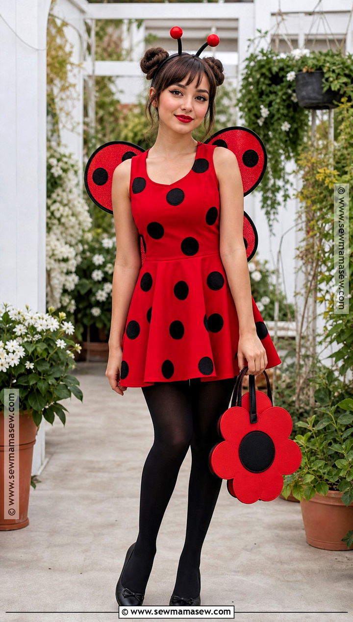 Ladybug Costume With Red Dress - 30 costume ideas women easy