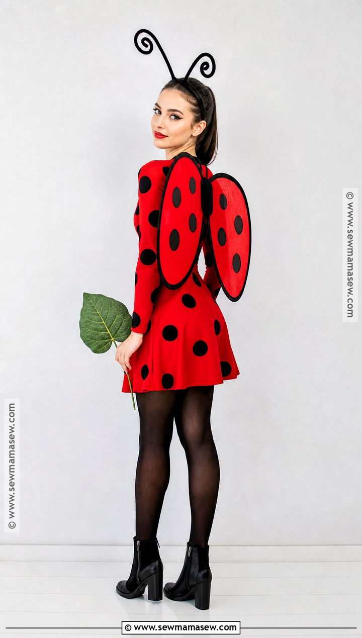 Ladybug Costume With Red Dress - 50 easy halloween costumes for women