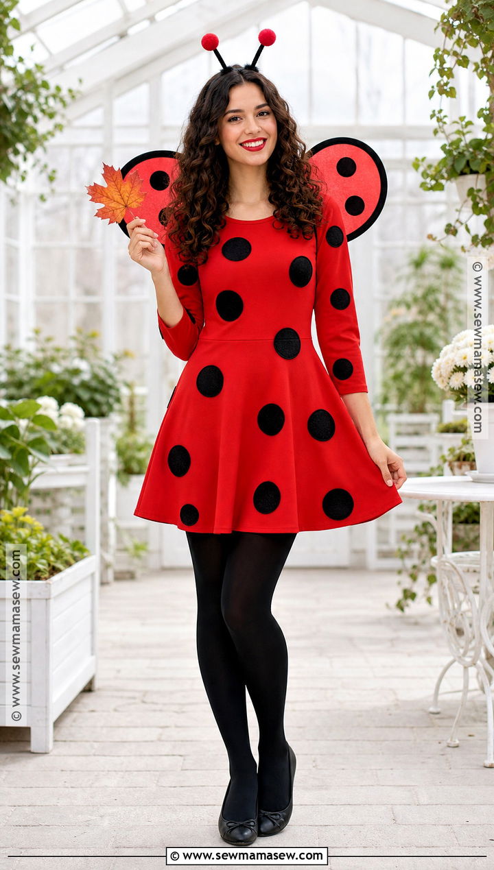 Ladybug Costume With Red Dress - 35 Halloween Costumes Women Easy